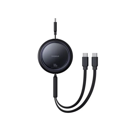 Baseus Bright Mirror 2-in-1 Type-C to C+C 1m Fast Charging Cable 100W &ndash; Black